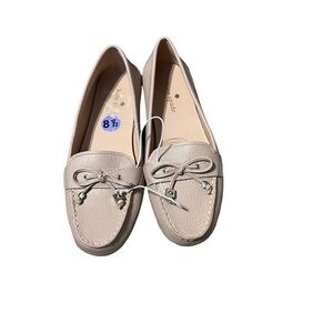 Kate Spade New York NWT Cheshire Tie Moccasin pale pink pebbled size 8.5
